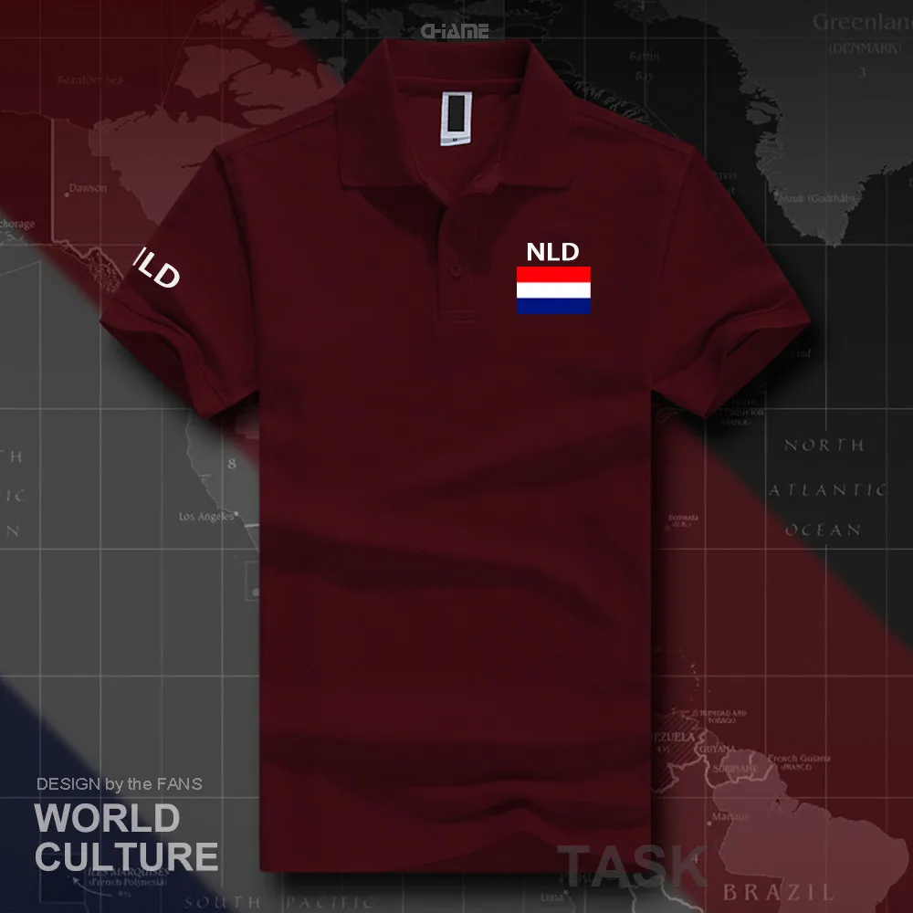

Netherlands Dutch polo shirts men short sleeve white brands printed for country 2019 nation team flag Nederland Holland NLD NL
