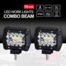 4-inch 60W Automotive LED Bars light white light working light 12V24V Car suv Offroad lighting bulb