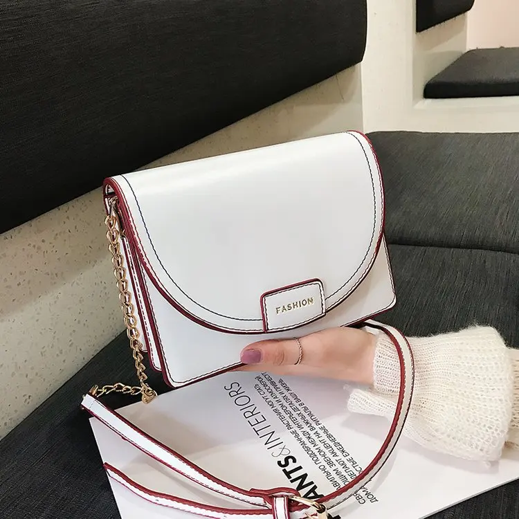 

2019 Fashion Small Chains Crossbody Bag Women Casual Messenger Bags Female PU Leather Shoulder Handbag Ladies Flap Candy Color