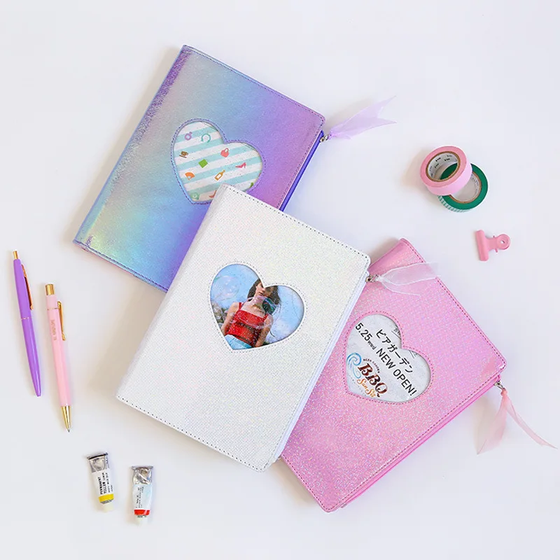 

A5 Korean Kawaii School Diary Notebook Stationery Fashion Laser Design Refillable Planner Notebook Thick Notepad Bullet Journal