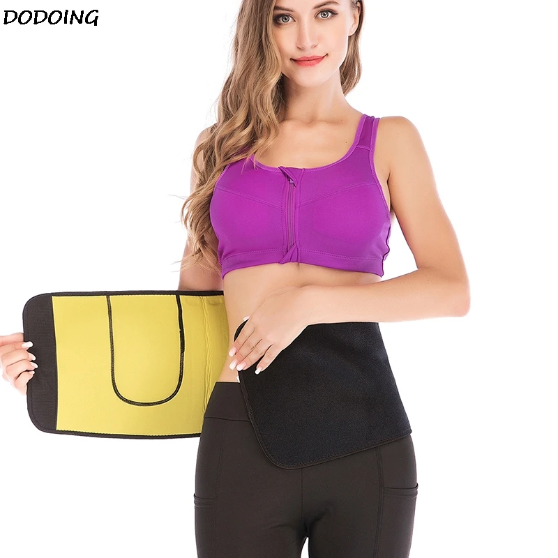 DODOING 2018 Hot Neoprene Slimming Waist Shapers Belt With Pocket Design Fitness Cinchers Exercise Bodysuit Waist Trainer S-XL