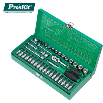 Best Pro'skit SK-23801M 1/4 Inch 38-piece Sleeve Tool Set For Automotive Repair Wrench Bicycle Repair Tools Kit Hand Tool Set