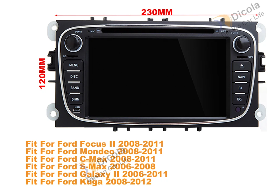 Best Android 9.1 Car dvd for Ford focus Mondeo S-max smax Kuga c-max 2009 2010 2011 with radio gps media player 1024*600 navigation 0