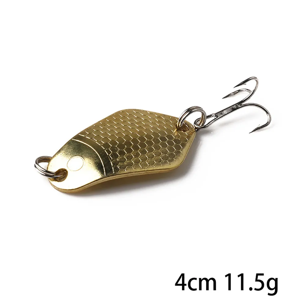 

1Pc 6.7CM 12.5G Lures gold color Hard Bait Plastic Bait for winter fish Worms Fishing Lure With Salt Fishing I301201