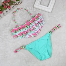 ARLONEET/1 комплект, летний купальник для маленьких девочек, детский раздельный нейлоновый купальник с кисточками, бикини с рукавами для младенцев, Прямая поставка, Jan11