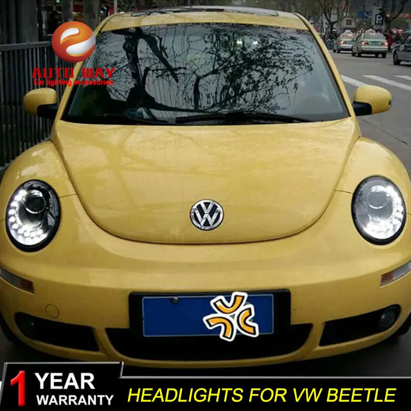 Автомобильный Стайлинг корпус передней фары для VW Beetle 1998-2013 фары светодиодный Beetle фары DRL Объектив Двойной Луч Биксенон HID