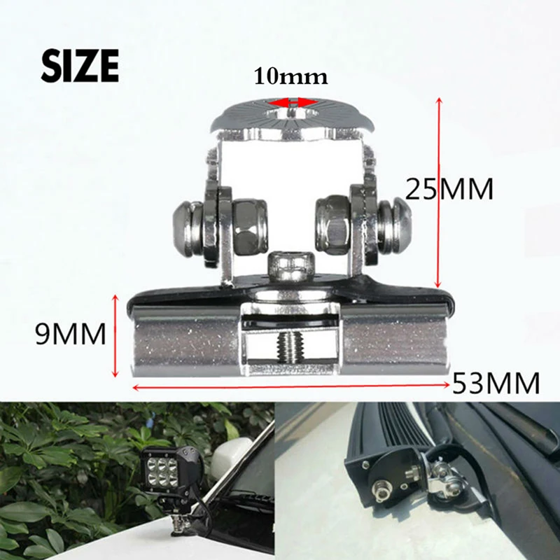 curved light bar single row led bar led work light led driving light fog headlight hood bracket wire harness auto car automobile vehicle engine hood cover holder truck suv sedan saloon offroad off road (8)