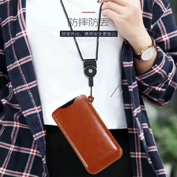 

for Samsung Galaxy A60 A40s A30 A50 A10 A20e Case Mobile Phone Bag For Galaxy A6s A8S A9S slim sleeve pouch cover + Lanyard