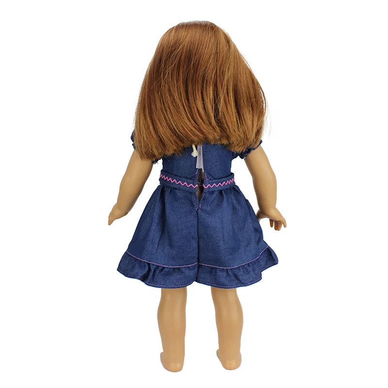 Новинка г.; Модная Джинсовая юбка для 18 дюймов; Одежда для куклы в американском стиле для девочек