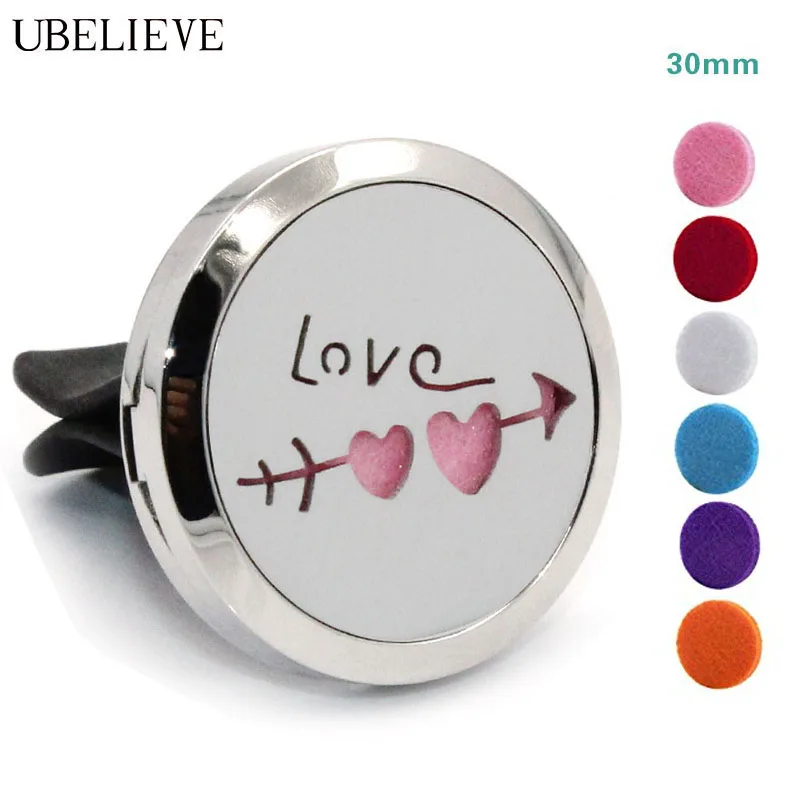 2017 Newest Hollow Pendant Aroma Car Diffuser Vent Clip Stainless Steel Magnet Essential Oil For With Felt Pad | Украшения и
