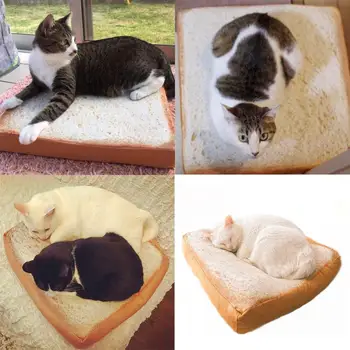 Soft Bread Bed and Fried Egg Blanket for Cats 4