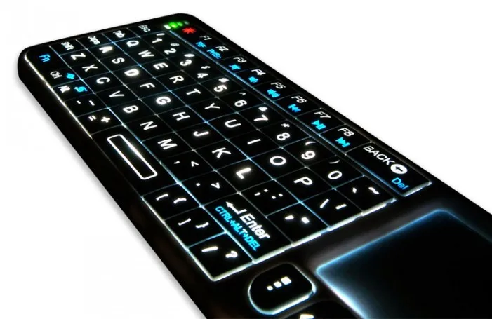 Портативная Мини 2,4G Беспроводная клавиатура сенсорная панель с подсветкой для Smart tv для samsung LG Panasonic Android tv box PC ноутбук HTPC