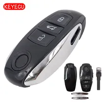 Keyecu Replacement Smart Remote Car Key Shell Case Fob 3 Button for VW Volkswagen Touareg 2011-2014