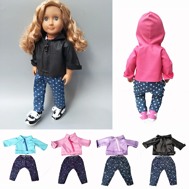 

High Quality PU Clothes for doll fits 43cm baby doll accessories and American doll clothes Doll Sports Shoes