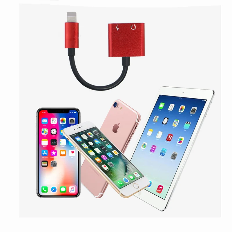 2 в 1 адаптер AUX из алюминиевого сплава для iPhone X BF02|Переходники и адаптеры| |