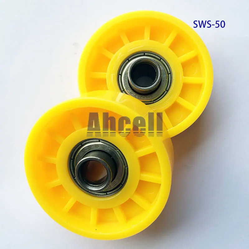 

Free Shipping 10pcs 50mm Material Handling Plastic Conveyor component Roller cargo machine Ball Bearing Insert POM skate wheel