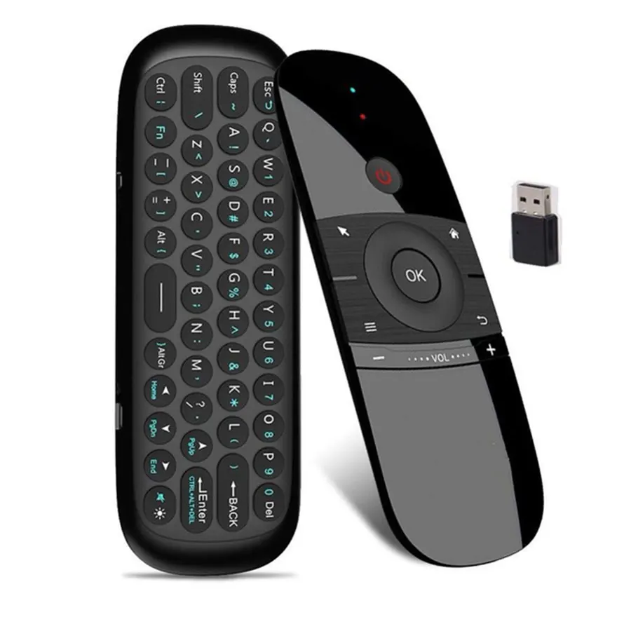 

W1 Fly Air Mouse Wireless Keyboard Rechargeable English for Android Remote Control 2.4G Mention Sensing Air Mouse For TV Box PC