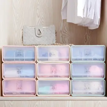 

Stackable Drawer Closet Organizers Boxes For Underwear Bra Home Storage Non-woven Scarfs Socks Bra Organizer Storage Box