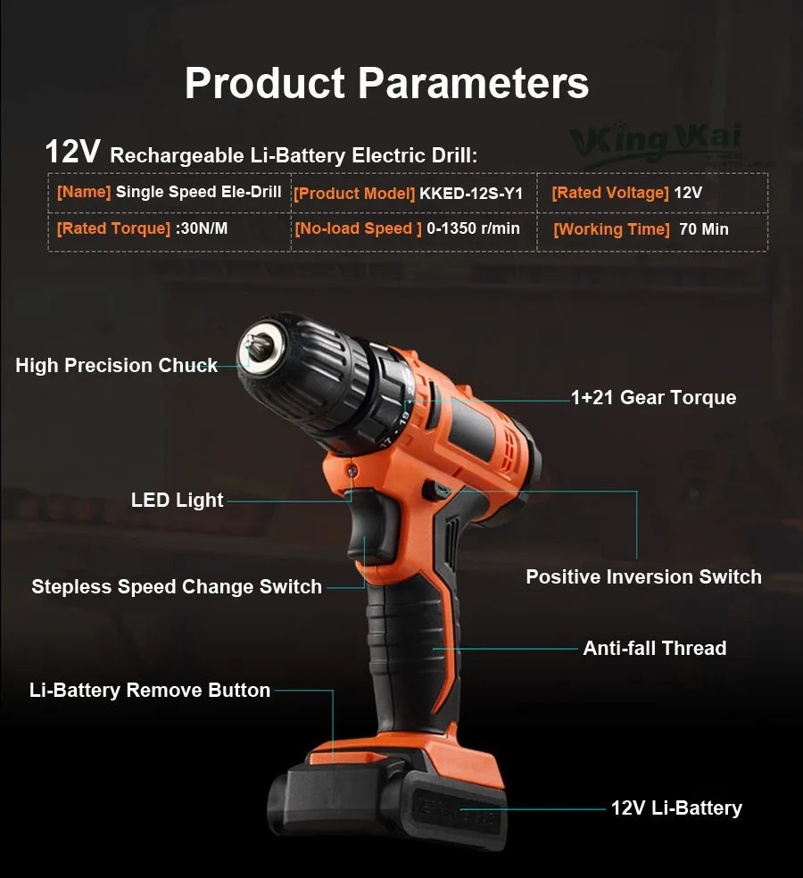 Cordless Lithium Battery Electric Drill-14-12