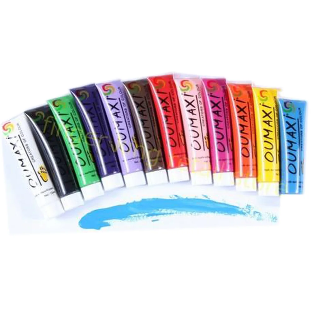

Finger Angel 12pcs 12ml Nail Paint Multi Surface 3D Paint OUMAXI Nail Art Paint Fashion 12 Different Colors Nail Paint Tools