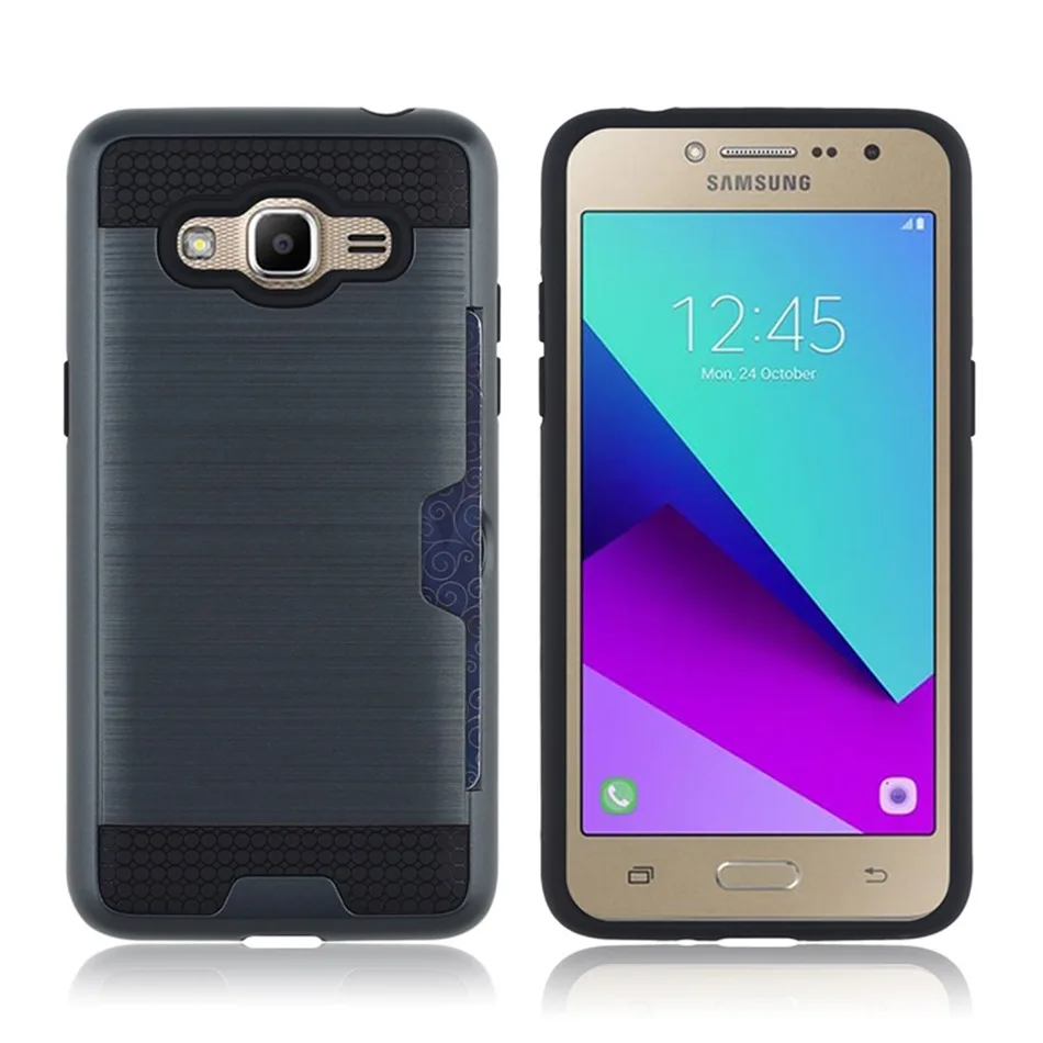 Brushed Back Cover 2 In 1 Case For Samsung Galaxy J2 Prime Pro J3 J4 J6