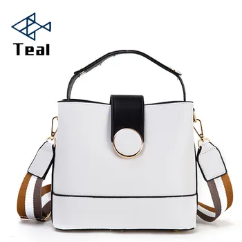 

Bucket bag Fashion Women's Crossbody Bags Beach Handbag Portable Shoulder Messenger Wicker Bag Detachable Strap