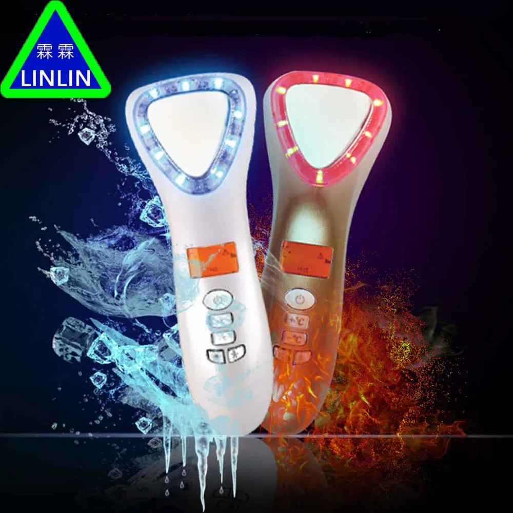LINLIN Cold and heat importing instrument Ultrasonic iontophoresis and derivation of beauty apparatus Facial cosmetic instrument LINLIN Cold and heat importing instrument Ultrasonic iontophoresis and derivation of beauty apparatus Facial cosmetic instrument