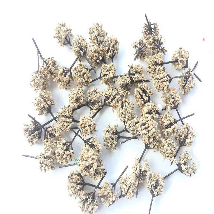 

50Pcs/Lot 3cm Model green Trees plastic Model Landscape Train Layout Garden Scenery Miniature