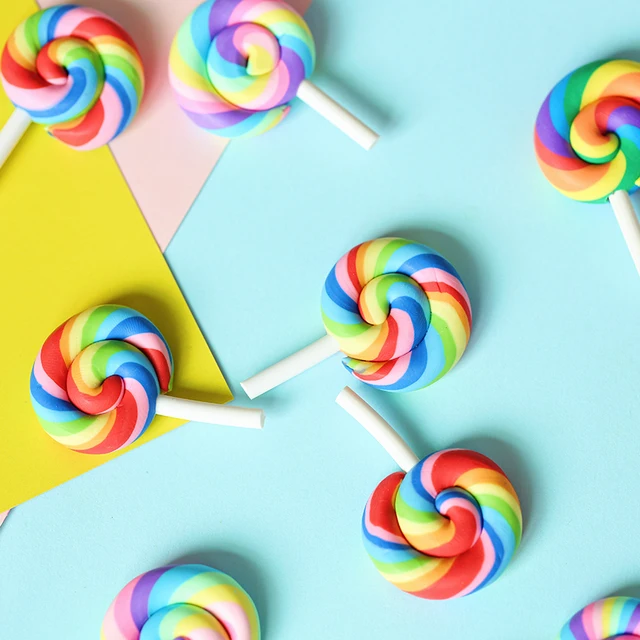 Special Offers Mini Rainbow Lollipop Colorful Cream Sugar INS Photography Props Photo Studio Accessories DIY Decorations estudio fotografico
