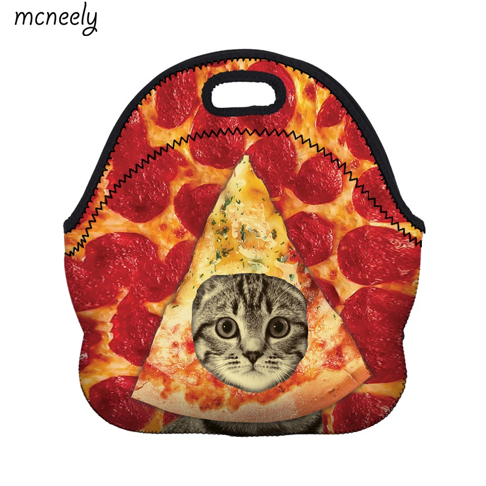 

Cutely Cat Neoprene Portable Insulated Lunch Bag Insulation Package Preservation Waterproof Fresh Cooler Food Picnic Bags