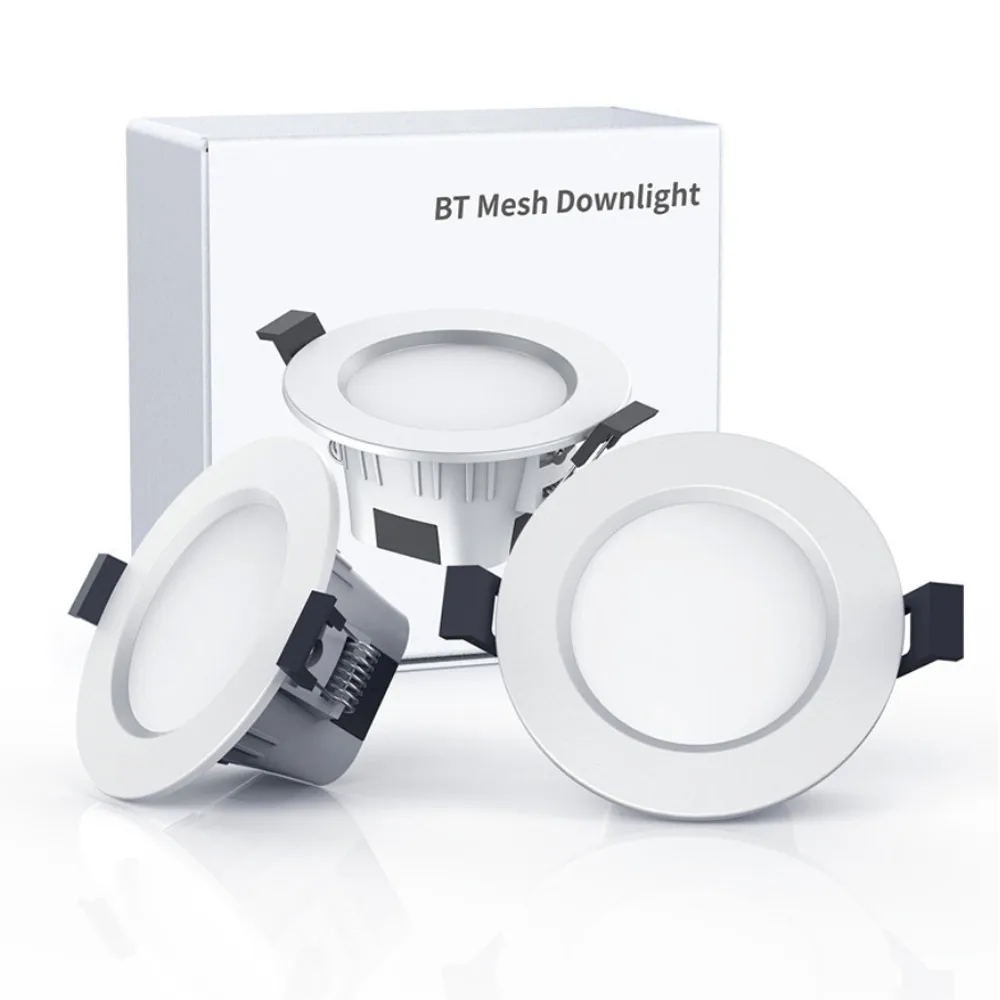 Smart LED Downlight Bluetooth RGBCCT 5W AC 110V 220V Dimmable Spot Light APP Control LED Magic Mesh Recessed Light Bulb Lamps