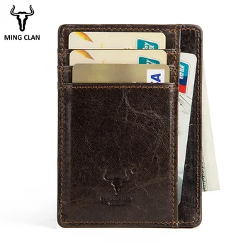 

Mingclan Super Slim Soft 100% Genuine Leather Card Holder Credit Card Holder Card Case Organizer Mini Men Women Small Wallets