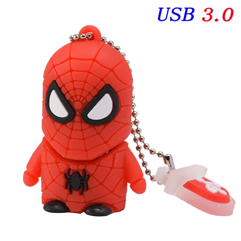 JASTER USB 3,0 мультяшный Супермен Spiderman Бэтмен Капитан Америка силиконовый USB флеш-накопитель 64GB 4GB16GB 32GB USB - Цвет: T3