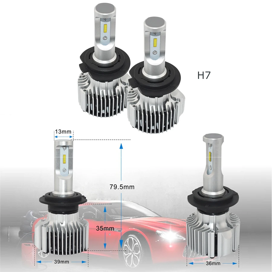 2018 светодио дный фар автомобиля H1 h4 h11 h7 фары CSP Авто лампы для BMW Toyota Honda audi т. д. |