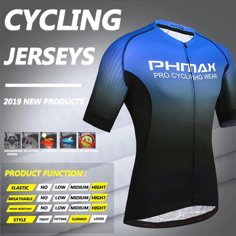 Online PHMAX Pro Cycling Jerseys Short Sleeve Cycling Clothing MTB Bike Clothing Summer Road Bicycle Jerseys Men s Cycling Uniform