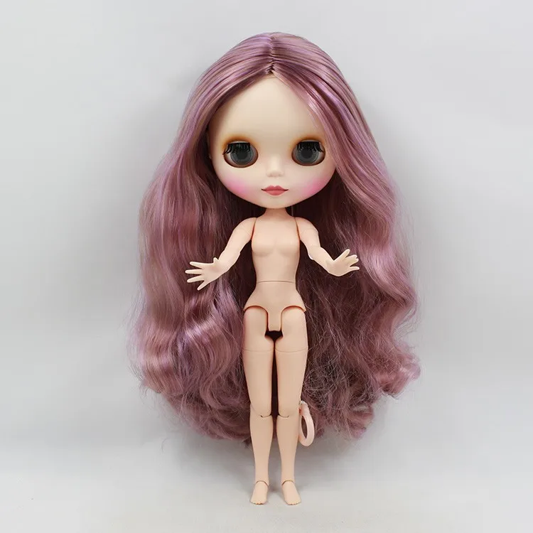 Ледяная Обнаженная кукла Blyth для серии No.280BL72169400 шарнир тела фиолетовый микс коричневых волос подходит для DIY Изменить BJD игрушка фабрика Blyth