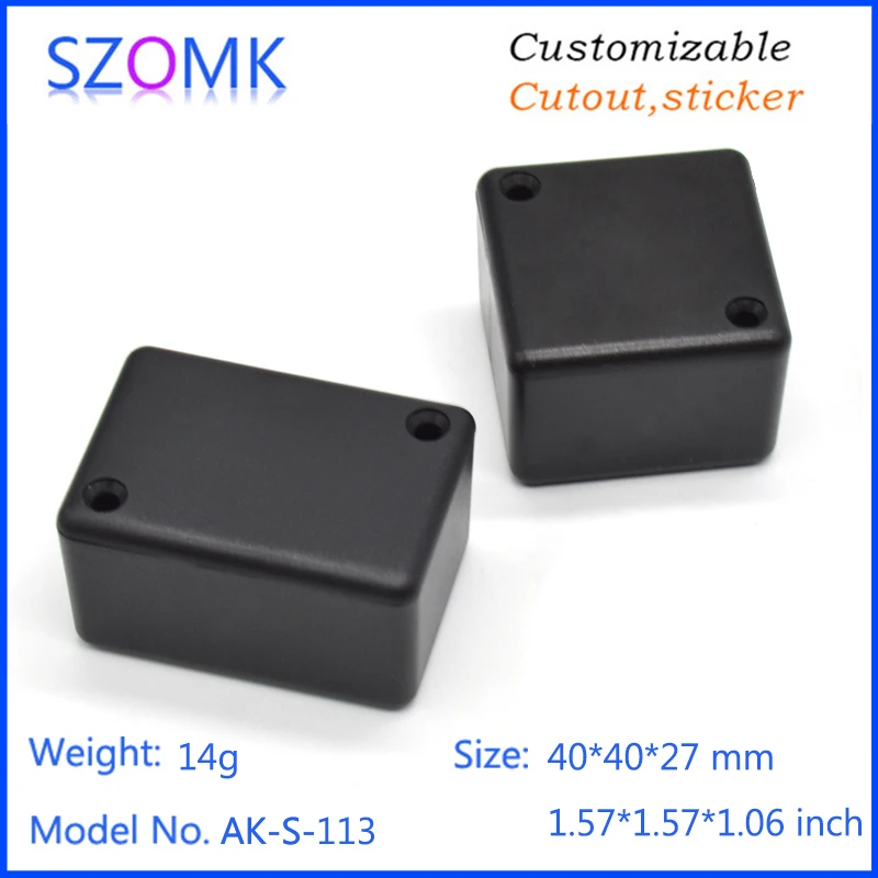 szomk plastic enclosure for electronics plastic case small black instrument housing junction box customizable equipment enclosure (16)