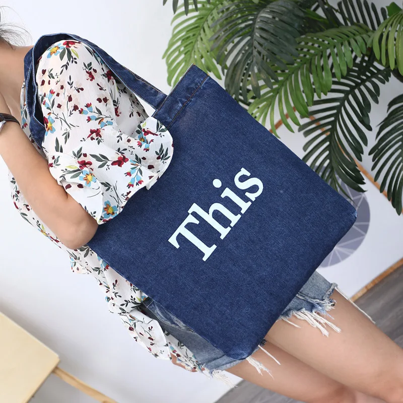 

Personalized Shoulder Bunny Shoulder Bag Handbag Storage Fashion Wild Denim Bag Lady Bags T1208