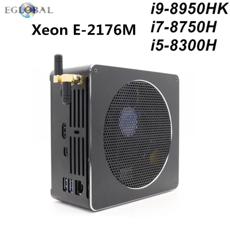 

Eglobal S200 Nuc Intel i9 8950HK / i7 8750H / i5 8300H / Xeon E-2176M Mini PC Win10 Pro DDR4 AC Wifi Mini Desktop Computer