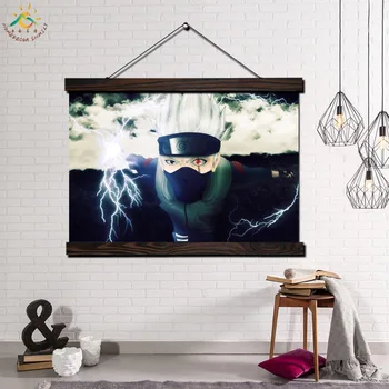 

Japan Style Naruto Vintage Posters and Prints Scroll Painting Canvas Wall Art Pictures Frame Canvas Painting Home Decoration