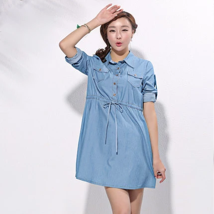 denim dress for pregnant