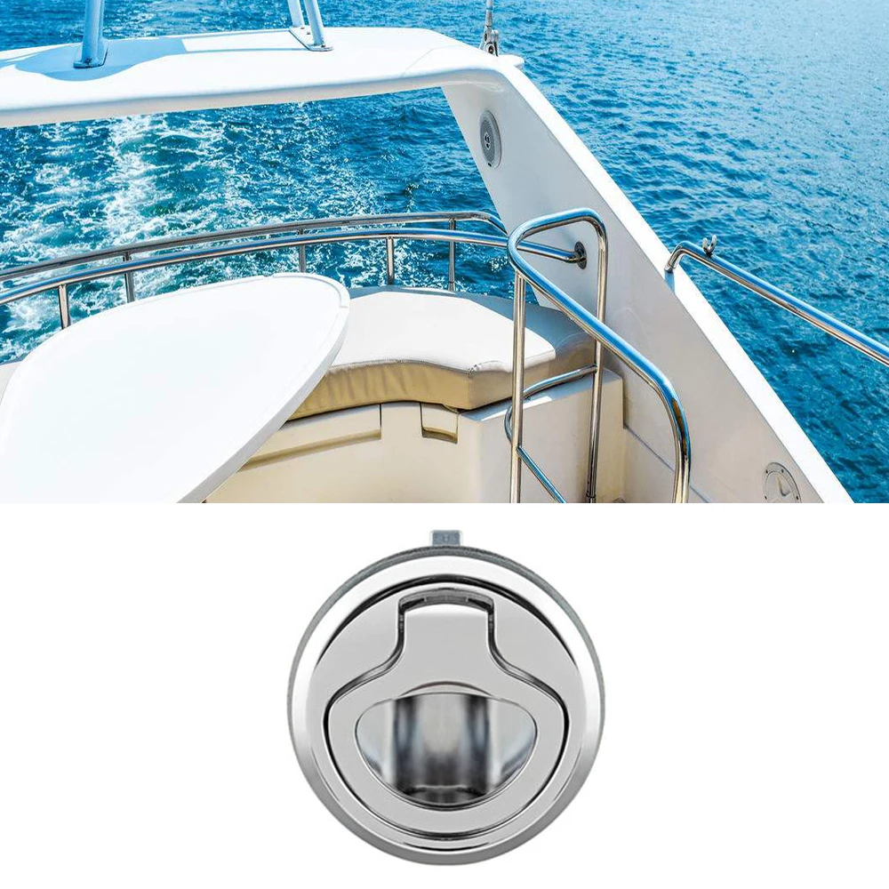JEAZEA Flush Pull Latches Handle Deck Hatch Marine Sufring Hardware For