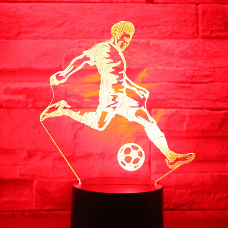

3D LED Night Light Play Football with 7 Colors Light for Home Decoration Lamp Amazing Visualization Optical Illusion Awesome