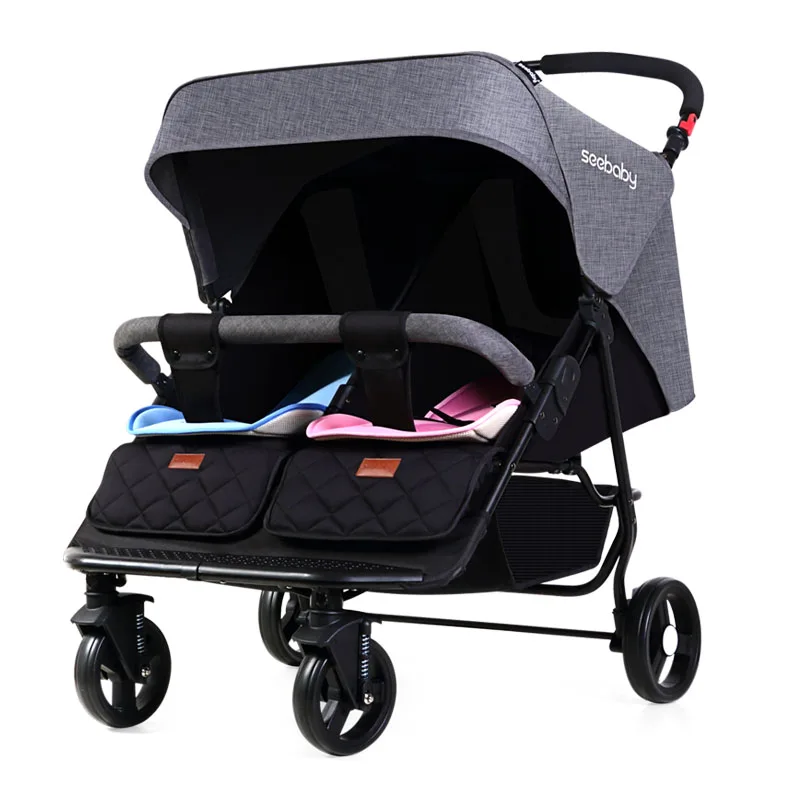 

Twins baby strollers can sit reclining folding double twin stroller BB stroller