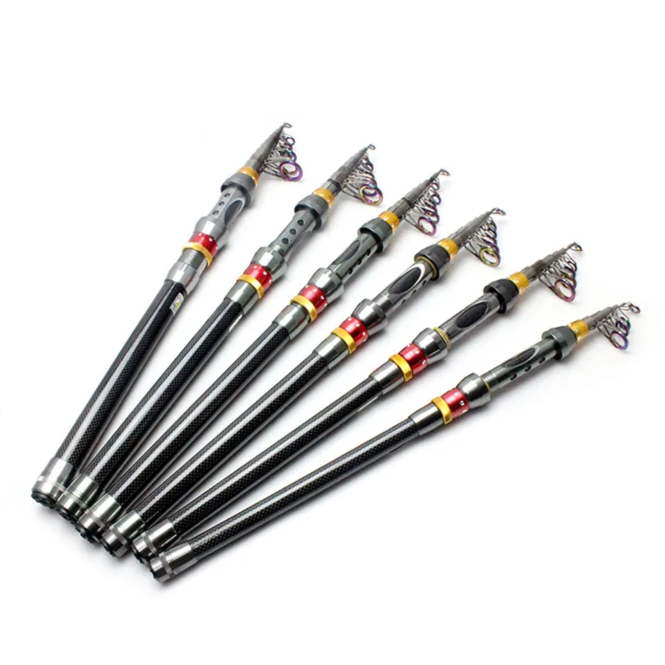 

Carbon 1.8M 2.1M 2.4M 2.7M 3.0M 3.6M Portable Telescopic Fishing Rod Spinning Fish Hand Fishing Tackle Sea Rod