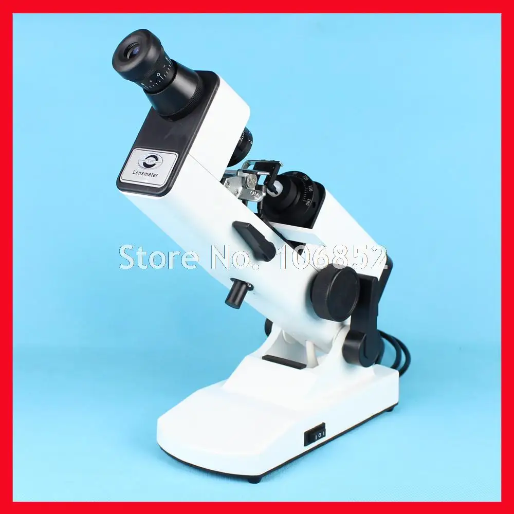 

Optical lensmeter Manual lensometer Focimeter Internal reading Prism unit included