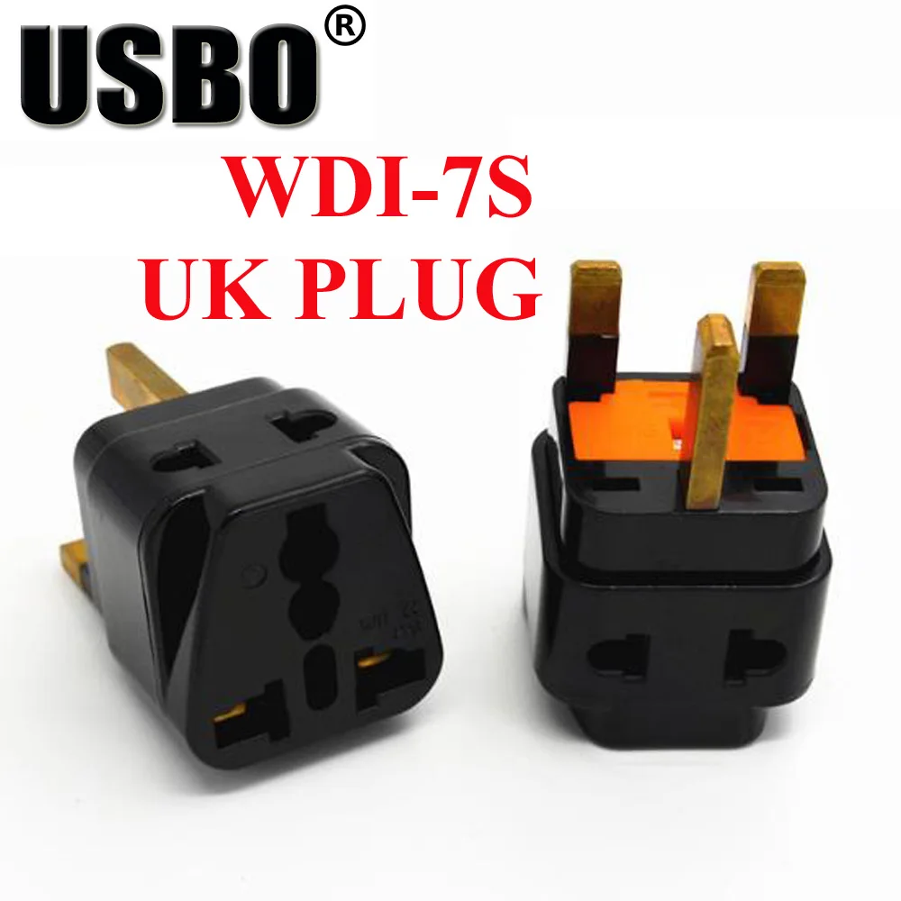 Buy Supply Black white UK 13A fused universal travel adaptor plug one turn two