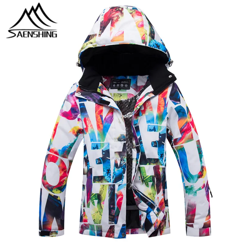 

SAENSHING Women Waterproof Ski Jacket Girls Snow Jacket Waterproof Breathable 10K Super Warm Skiing And Snowboarding Coats