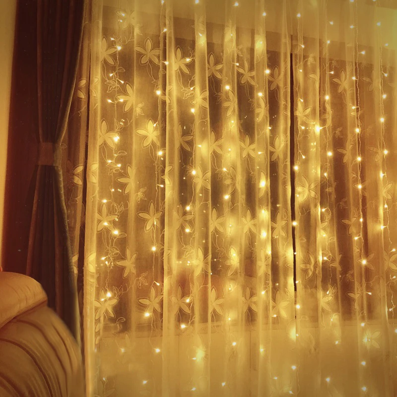 3x3 м/3x1/4x0,6 м светодиодный светильник-гирлянда s гирлянда Звездная Фея светильник-занавеска рождественские украшения для дома спальни свадьбы праздника