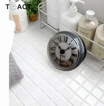 

European Retro Bathroom Clock Bathroom Kitchen Clocks Waterproof Suction Wall Watch Adsorption Digital Wall Watches Home Decor